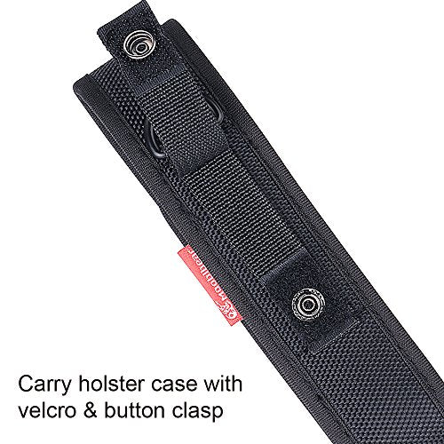 Moobibear 2-Pack Nylon Flashlight Holster for Duty Belt, Adjustable Small Heavy Duty Belt Flashlight Holder for 5"-6.5" High Flashlight, Carry Your Tac Flashlight on Belt with Flashlight Pouch