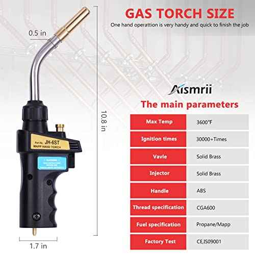 Propane Torch, Soldering Torch, Use Brazing, Cooking, Surface Heating Treatment (Hand Torch Head)