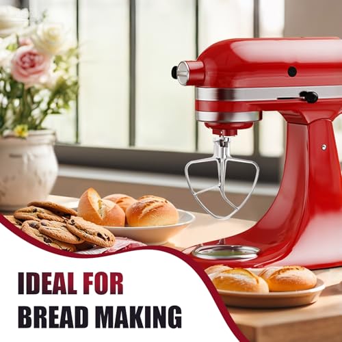 K45B Stainless Steel Flat Beater for KitchenAid 4.5-5 Qt Tilt-Head, Original Stainless Steel Paddle Attachment - Mttobo