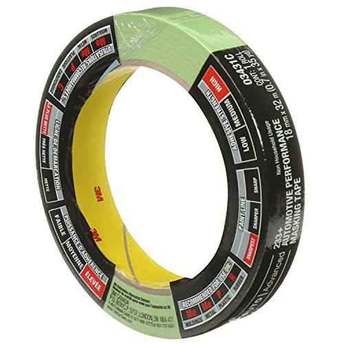 3M Automotive Performance Masking Tape, 03431, 18 mm x 32 m, 1 Roll