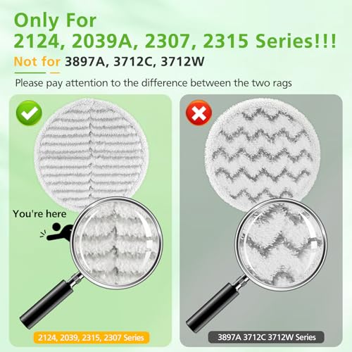 8 Pack Mop Pads Replacement for Bissell Spinwave 2124 Hard Floor Mop - Zeekech