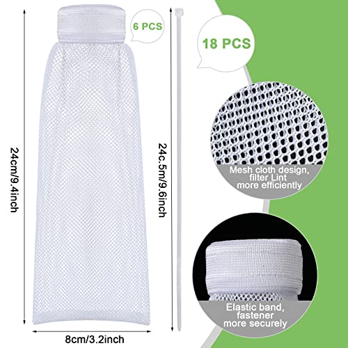 Shappy 24 Pack Washing Machine Lint Traps with Cable Ties (White) - Nylon Lint Catchers