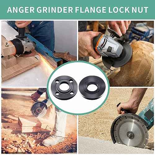 9PCS Angle Grinder Nut Angle Grinder Wrench Kit 5/8-11 Flange Metal Lock Nut for Compatible with Dewalt Milwaukee Makita193465-4 Metabo Bosch 4.5" 5" Grinder Parts