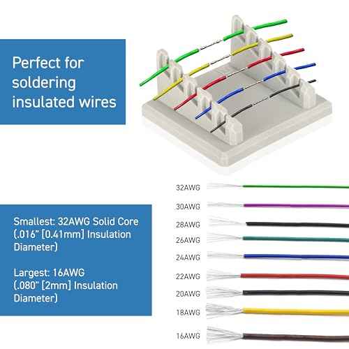 Silicone Soldering Holder- Wire Holder for Soldering - Stand Alternative to Solder Clamp and Third Hand - Station and Stand Accessories