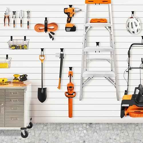 Slatwall Hooks Black 20Pack Firmly and Durable Slatwall Accessories,Perfect for Organizing Garden Tools and Heavy Duty Tools and Garage Hooks Organize Your Space Efficiently