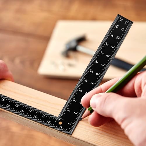 Professional 8x12 Inch Carpenter Square - Heavy-Duty Carbon Steel