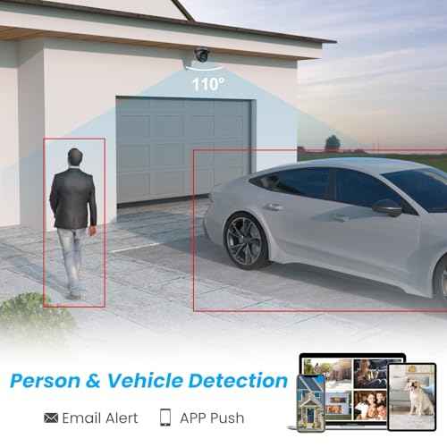 Anpviz 4K 8MP PoE Security IP Camera Outdoor, AI Human Vehicle Detection, 100FT Smart Dual Light Color Night Vision, Built-in Mic, 2.8mm Lens, IP66 Waterproof, NDAA Compliant, Black (U Series)