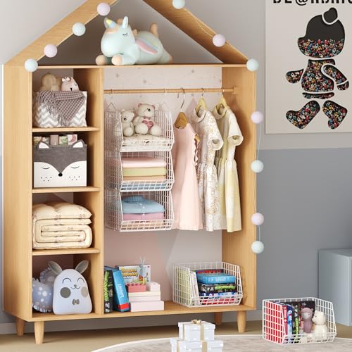 X-cosrack White 4-Tier Foldable Closet Hanging Organizer - Space Saver
