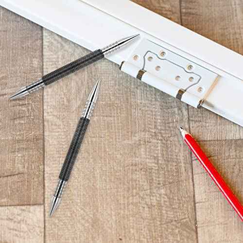 2 Pieces Spring Nail Set, Nail Set Tool and Hinge Pin Tool Dual Head Nail Setter Hammerless 1/8 1/16 and 1/32 Inch Spring Pin Punch Nail 3500 Psi Striking Force Door Pin Siding Removal Tool