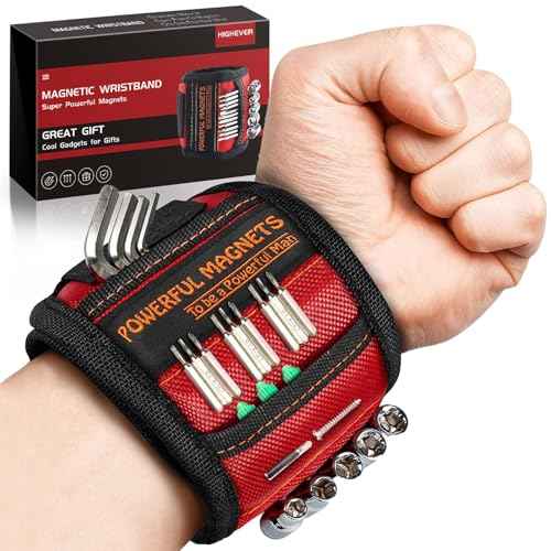 Stocking Stuffers for Men Women Gifts Magnetic Wristband: Men Gifts Tool Belt Magnet Wrist for Holding Screws Nails Christmas Gadget for Dad Adults Him Husband Who Have Everything (1)