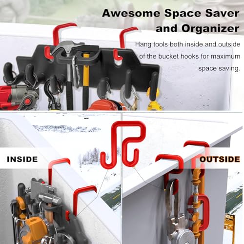 CNQLIS Lineman Tool Board with Bucket Hooks - Black Lineman Tool Organizer for Bucket Truck