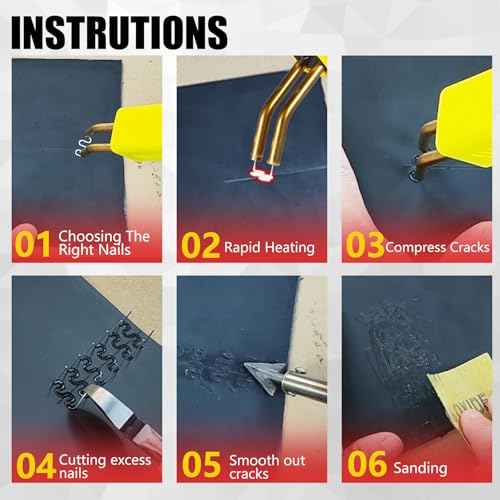Plastic Welder, 2 in 1 Plastic Welding Kit, SONNLER 1000PCS Hot Stapler Plastic Repair Kit For Car Bumper Crack Repair with Iron, Rods, Metal Mesh, Abrasive Paper, Aluminum Tape