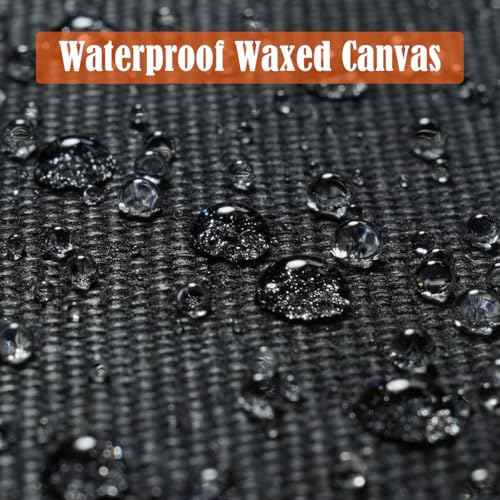 WELKINLAND 18-Pockets Waxed Canvas Tool Roll, Heavy-Duty tool bag roll, Waterproof tool roll up bag, 17" Canvas tool roll, Screwdriver roll up bag