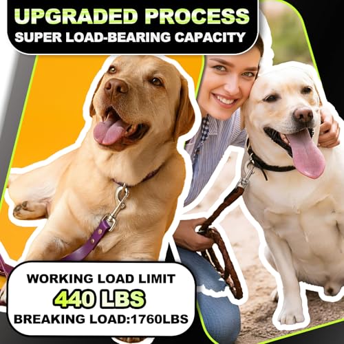 12 Pack Zinc Alloy Double Ended Bolt Snap Hooks 4.7 Inch, Silver - Heavy Duty Pet & Outdoor Gear Hardware