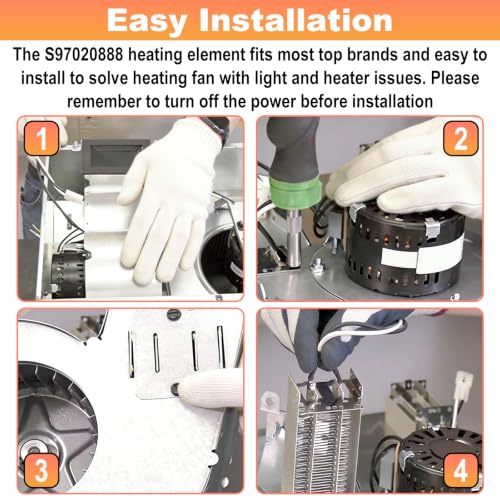 Nutone S97020888 Heating Element Replacement for Bathroom Fan/Heater