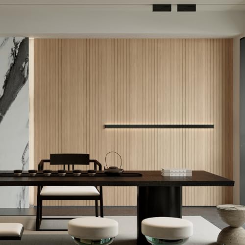 YULI 3DH Peel & Stick PVC Slat Wall Panel 15.8