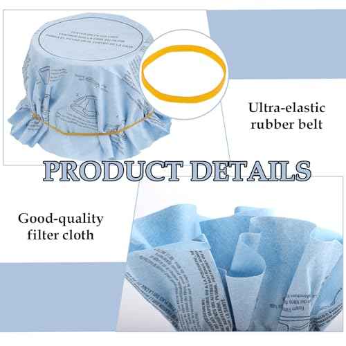 8pcs Dry Disc Vacuum Filters, Reusable Wet Dry Vac Filter Wet Dry Vacuum Cleaners Replacement Parts with Retaining Bands Compatible with Most 5 Gallon and Larger VF2002 90107
