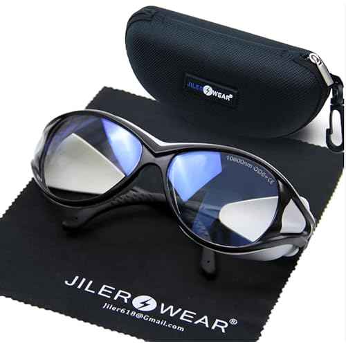 10600nm CO2 Laser Safety Protective Goggles 10600nm Laser Glasses Eye Protection Reflective Laser Glasses CO2 Laser Cutting Machine,9000-11000nm Glasses for Laser Protection with DIN CERTCO Certified