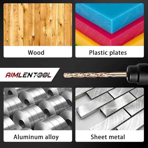 1/4 Inch Cobalt Drill Bits, 13 Pack of M35 HSS, 135 Degree Tip, Jobber Length Twist Drill Bit Set for Hardened Metal, Stainless Steel, Cast Iron, Wood and Plastic, with Indexed Storage Case