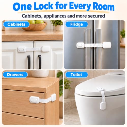Vmaisi Multi-Use Baby Proofing Locks for Cabinets & Drawers - Variation 6