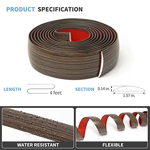 Art3d 4 ft Brown Floor Transition Strip - Laminate Floor Divider