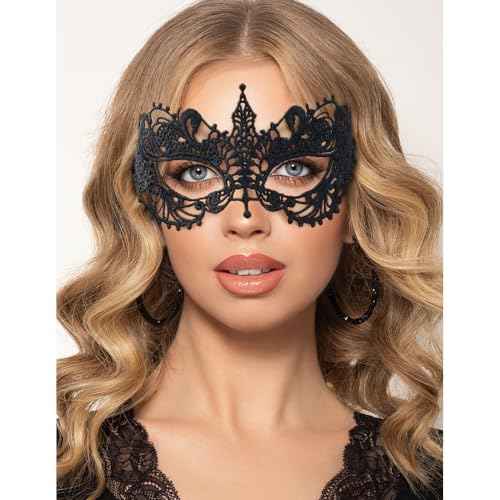 TCOTBE 3-Piece Venetian Party Lace Masquerade Masks - Women's Sexy Elastic Masks for Halloween & Mardi Gras