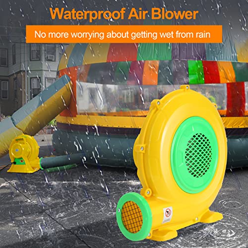 ZAFIED 550W/0.74HP Commercial Bounce House Blower with Double-Sided Fan - Fast Inflation for Inflatable Castles and Slides