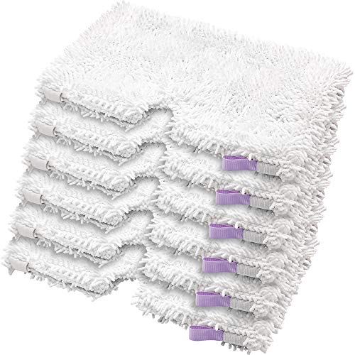 Wagfall Replacement Steam Mop Pads for Shark S3500 Series, 6-Pack (White)