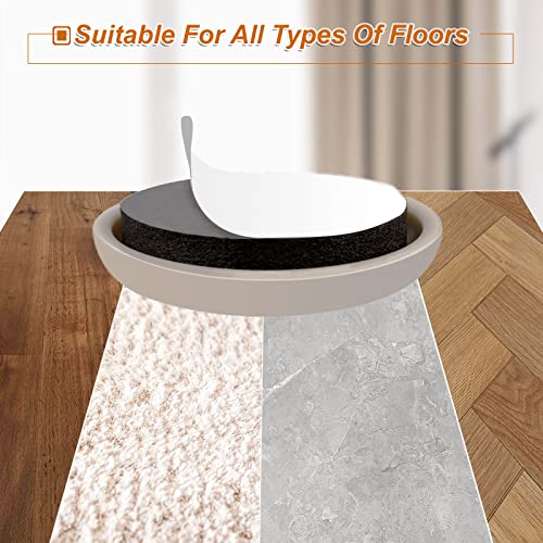 EASTWONDER 1-1/4 Inch 24 PCS Furniture Sliders for Carpet & Hardwood Floors - Easy Moving & Floor Protection