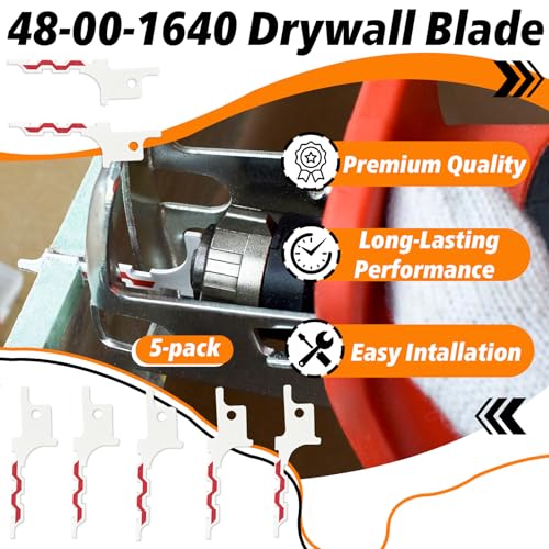 5 PCS 48-00-1640 Replacements Made for Drywall Blade, Replacement Blade for Sawzall Drywall Access, Blunt Point
