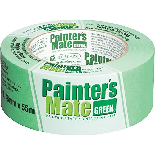 Painter's Mate Green Brand CP 150/8-Day Painter's Tape, Multi-Surface, 48mm x 55m, Green, 1 Roll (103365)
