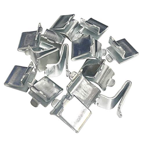 Bueyfolt Adjustable Steel Pilaster Shelf Support Clips - 14 Pieces