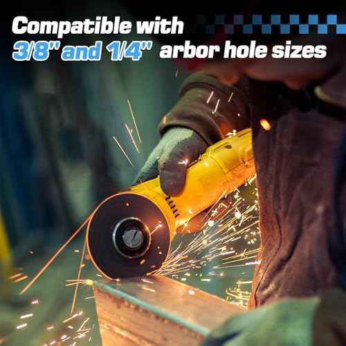 4 Pack Cut Off Wheel Arbor, Mounting Mandrel Holder 3/8" & 1/4" Arbor Hole, 1/4 Die Grinder Attachments, Cut-Off Wheel for Die Grinder Accessories Drill Bits Tool