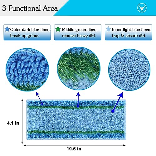8 Pack Upgraded M6 Wet Mopping Pads for iRobot Braava Jet M6 - Blue, Reusable