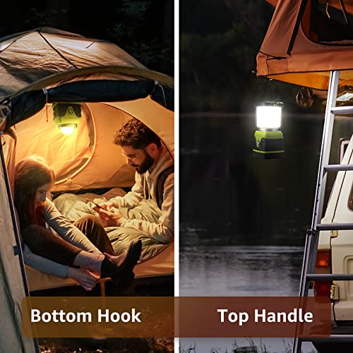 Lepro 1000LM Battery Powered LED Camping Lantern - Green, 4 Light Modes