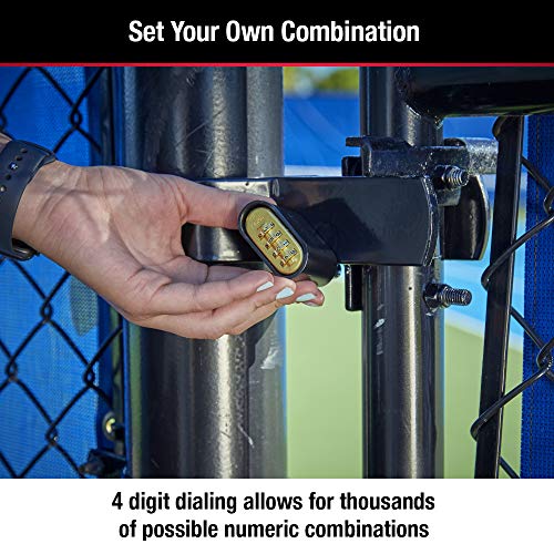 Master Lock Combination Padlock Set of 2 Outdoor Weatherproof Locks - Black, Resettable 178EC2