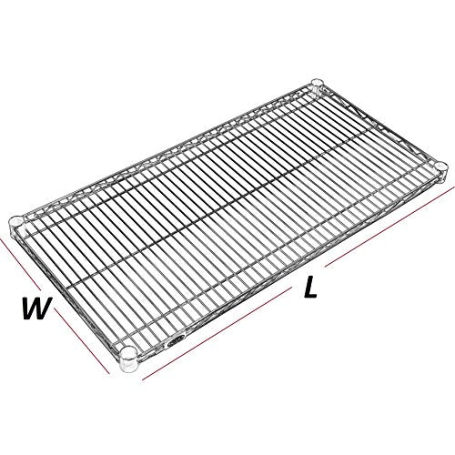 Nexel Additional Wire Shelf for Wire Shelving Units, 600-800 lb Capacity, 14"W x 36"L, Chrome Finish