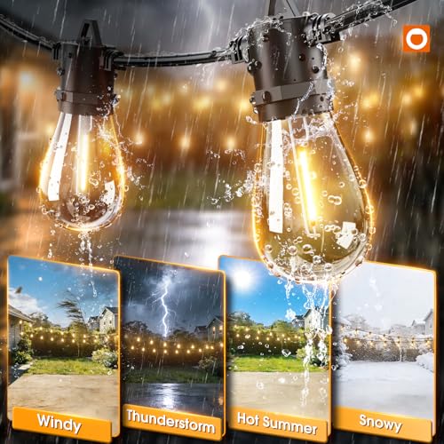 addlon 54FT Solar String Lights Outdoor with USB & Remote Control 48+6FT, 20+ Hrs Lasting, Multi-Mode