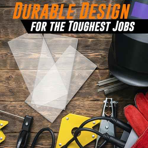 Mutt Tools 10 Pack Clear Welding Lens 2x4.25 - Premium 0.04" Thick Replacement Welding Helmet Lenses - Clear Lens for Welding Hood - Standard Size Welding Shield Lens