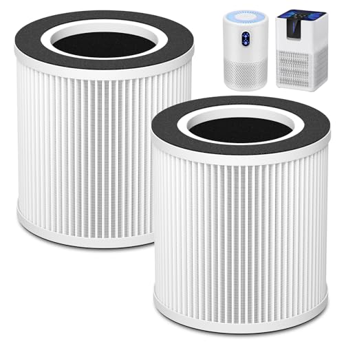 B-D02L/M05 Replacement Filter for MOOKA B-D02L & M05 Air Purifier - 2 Pack (Basic Filter-2p)