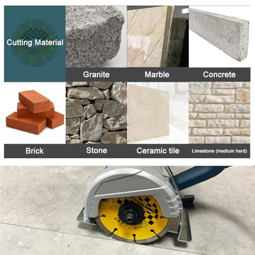 AUTOTOOLHOME 4 1/2-inch Diamond Saw Blades Angle Grinder Cutting Wheel Dry or Wet Grinding Disc Masonry Brick Concrete Ceramic Tile Cut Off Wheels