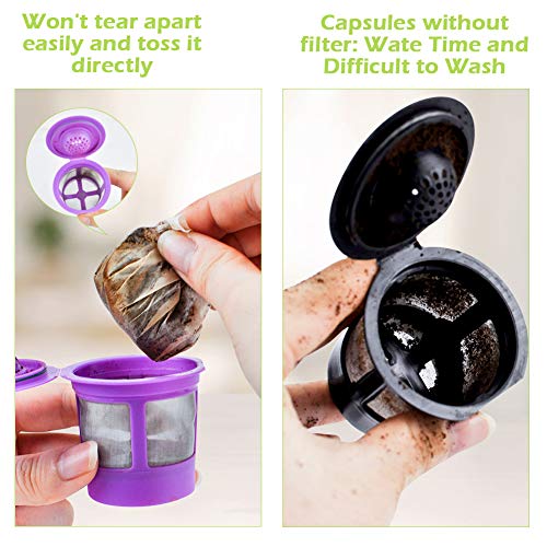 CAPMESSO 300ct Disposable Keurig Coffee Filters for Reusable K Cup, Natural