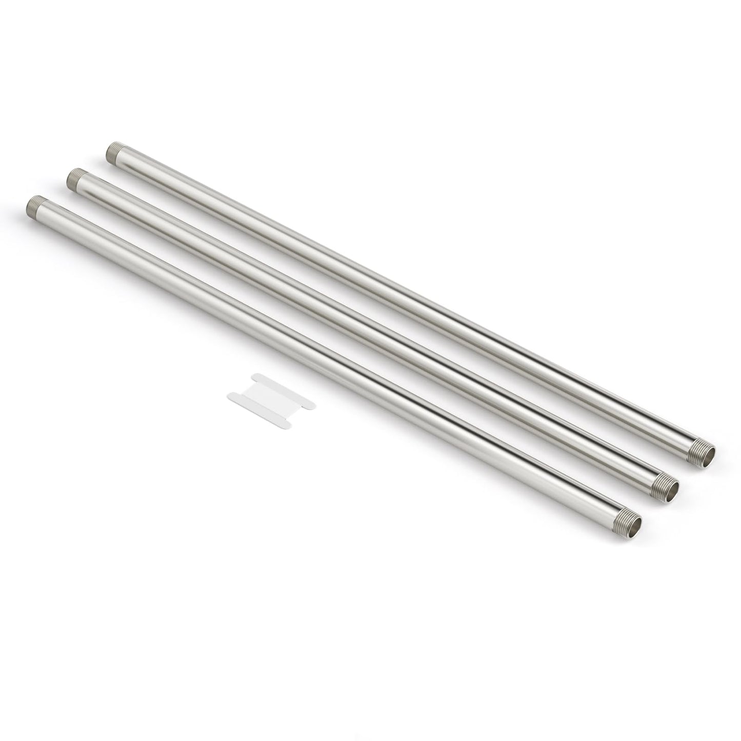TAILONZ PNEUMATIC 3/4" NPT Male x 3/4" NPT Male 304 Stainless Steel Pipe Nipple, 16" Length Cast Pipe Fitting, Threaded Connector（Pack of 3）