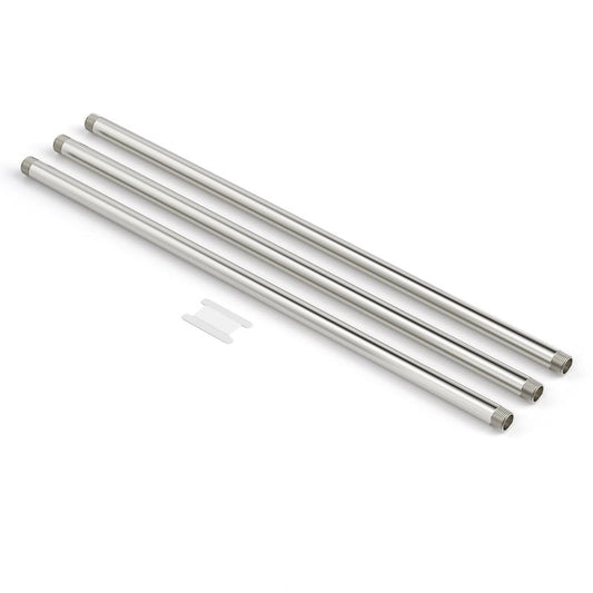 TAILONZ PNEUMATIC 3/4" NPT Male x 3/4" NPT Male 304 Stainless Steel Pipe Nipple, 16" Length Cast Pipe Fitting, Threaded Connector（Pack of 3）