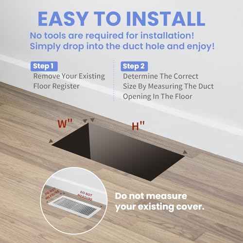 4x14 Inches 2 Pack Heavy Duty Walkable Floor Register - Easy Adjust Air Supply Lever Decorative Floor Vent Covers, Savannah Design Vent Covers for Home - Oil Rubbed Bronze