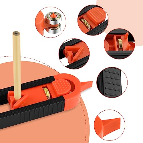 Yuntop Precise Contour Scribe Tool Kit with 2 Pencils — Adjustable Locking Contour Gauge for Woodworking
