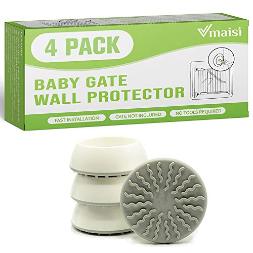 Vmaisi Baby Gate Wall Protector - 4 Pack White Wall Cups for Pressure Gates
