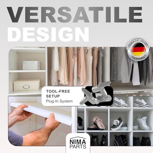 NIMA PARTS 20 pcs 5mm Shelf Support Pegs for Cabinets, Bookcases, & Wardrobes