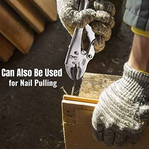 Mr. Pen- 7 Inch Curved Jaw Alloy Steel Locking Pliers with Wire Cutter and Adjustable Wrench