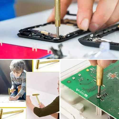 Brass hammer 6 in 1 mini multi-function anticorrosive and rust-proof small copper hammer For repair tools Drones, mobile phones, laptops, watches -1pcs